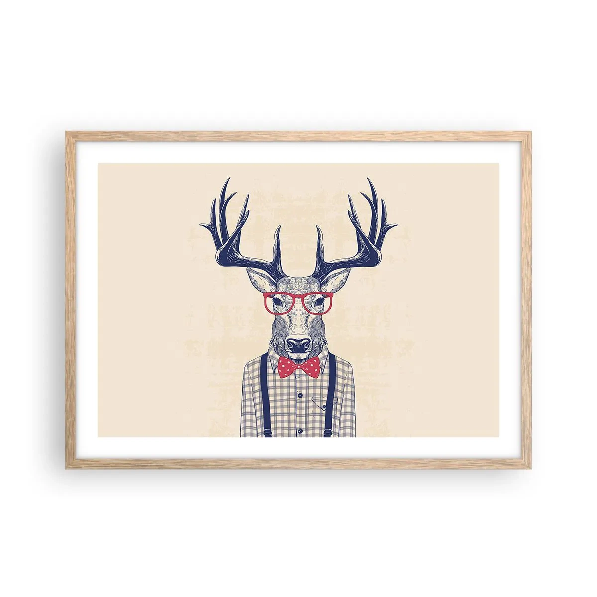 Póster en marco roble claro - Una extravagancia lúdica - 70x50 cm