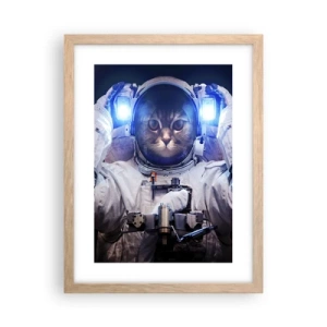 Póster en marco roble claro - Houston, tienes un problema. - 30x40 cm