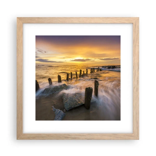 Póster en marco roble claro - La cruda belleza del Báltico - 30x30 cm