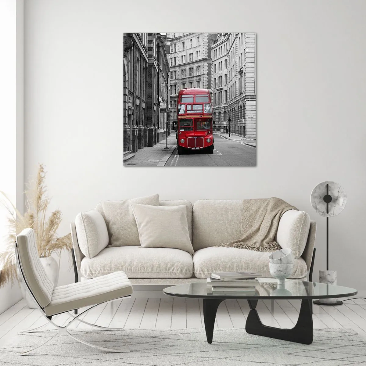 Cuadro sobre vidrio - Impresiones sobre Vidrio - La vida cotidiana no tiene por qué ser gris - 50x50 cm