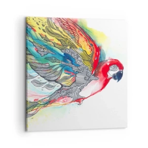 Cuadro sobre lienzo - Impresión de Imagen - Vivir con colorido - 60x60 cm