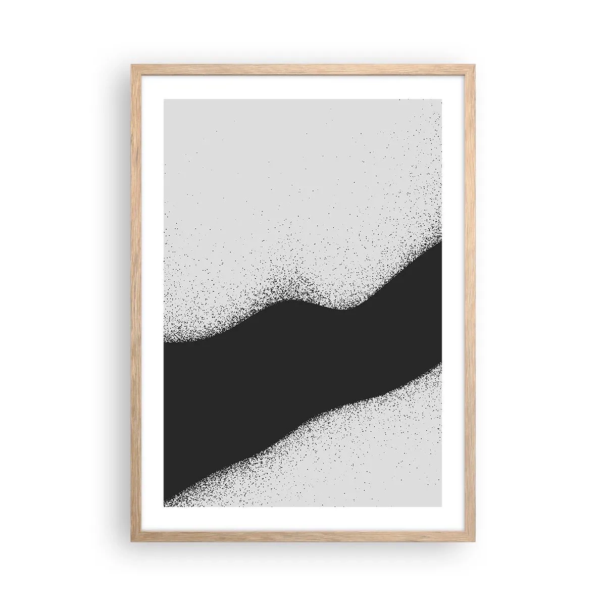 Póster en marco roble claro - Equilibrio suave - 50x70 cm