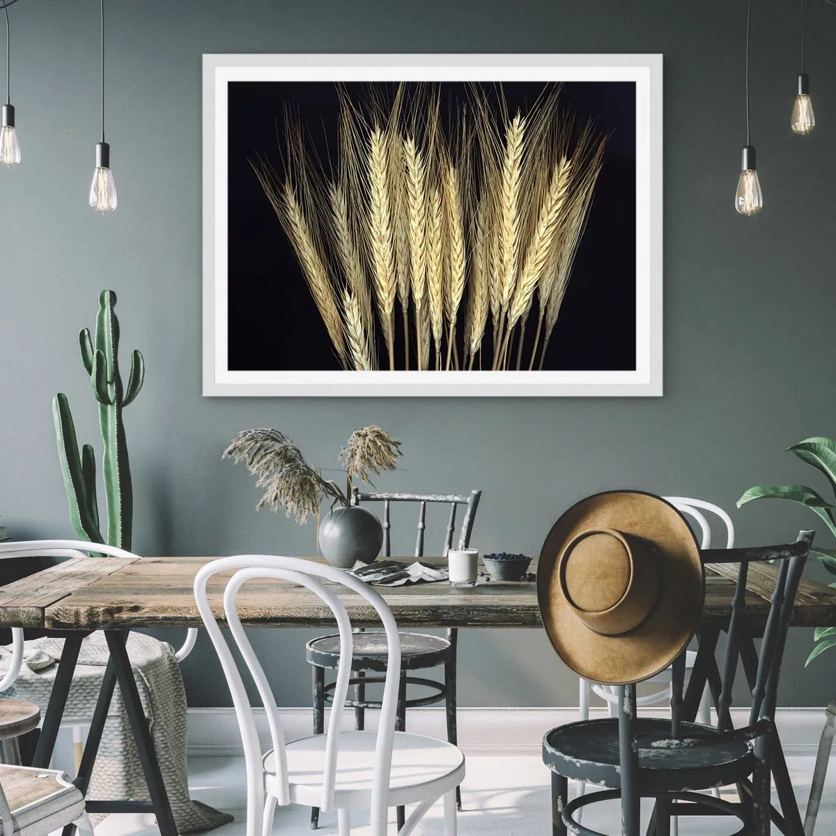 Póster en marco blanco - Magia rústica - 70x50 cm