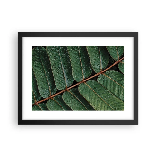 Póster en marco negro - En un ritmo verde - 40x30 cm