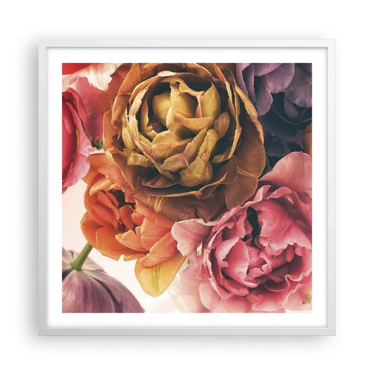 Póster en marco blanco - Celebración de la vida - 60x60 cm