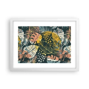 Póster en marco blanco - Una frondosa fantasía - 40x30 cm