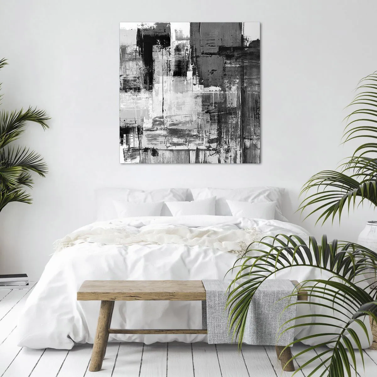 Cuadro sobre lienzo - Impresión de Imagen - El gris es hermoso - 40x40 cm