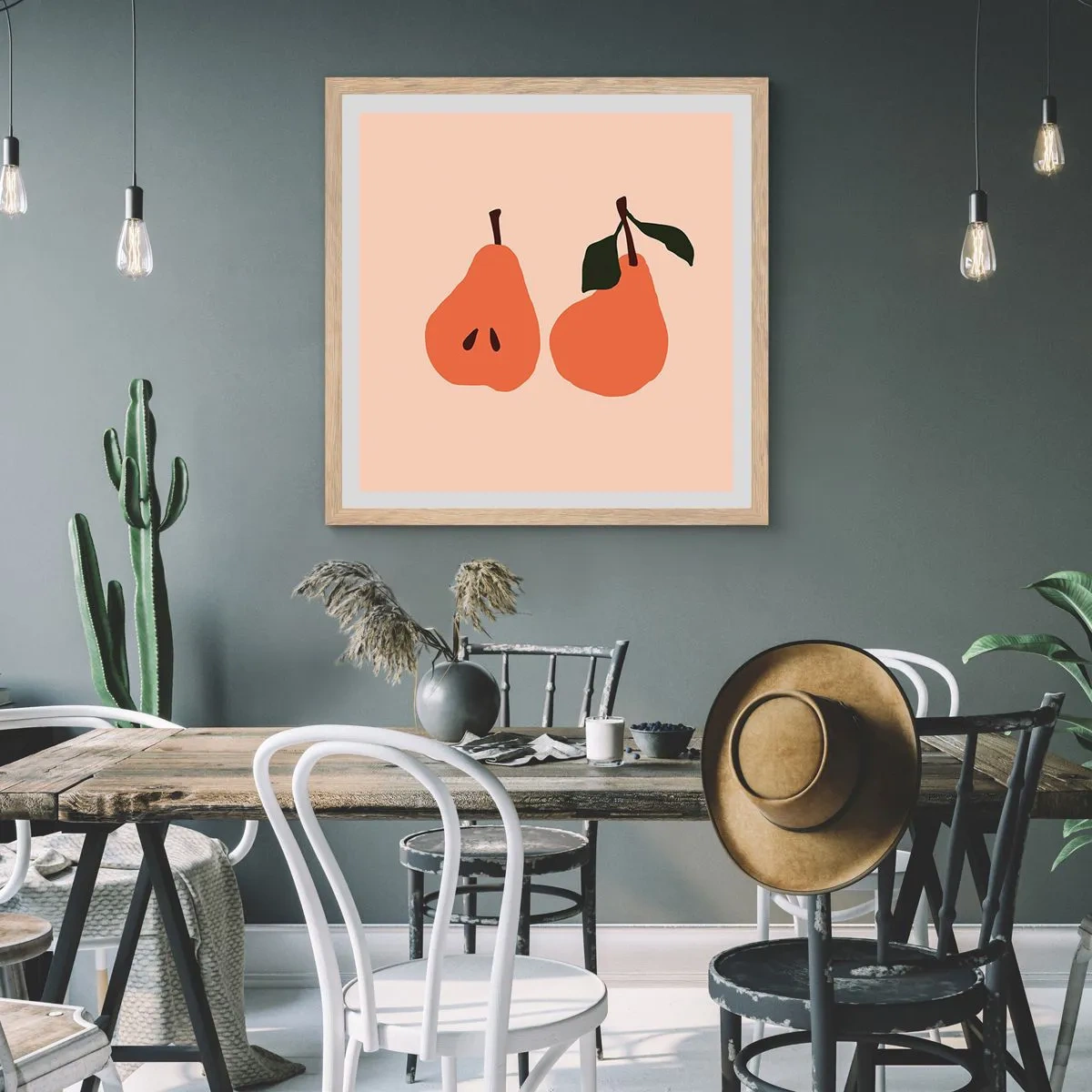 Póster en marco roble claro - La dulzura misma - 40x40 cm