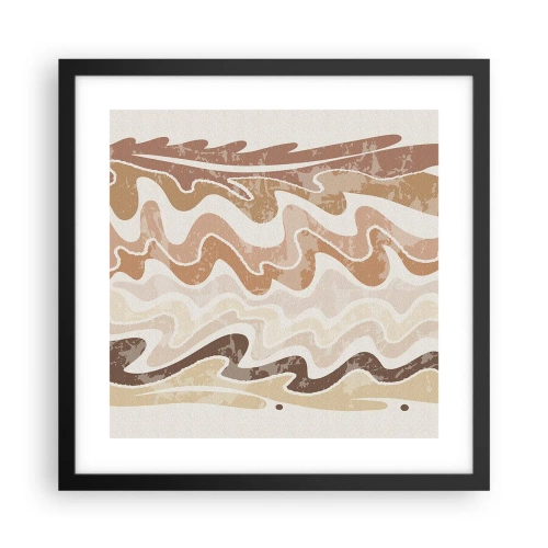 Póster en marco negro - Buena energía - buenas emociones - 40x40 cm