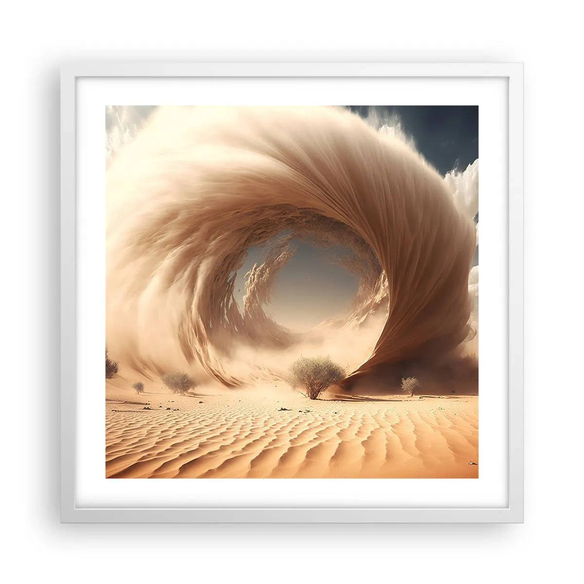 Póster en marco blanco - Portal abierto - 50x50 cm