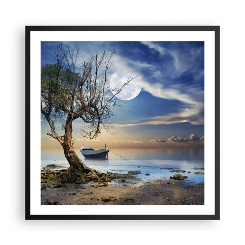 Póster en marco negro - ¿Es el final o el principio? - 60x60 cm