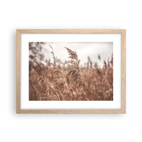 Póster en marco roble claro - El otoño ya está en los campos - 40x30 cm