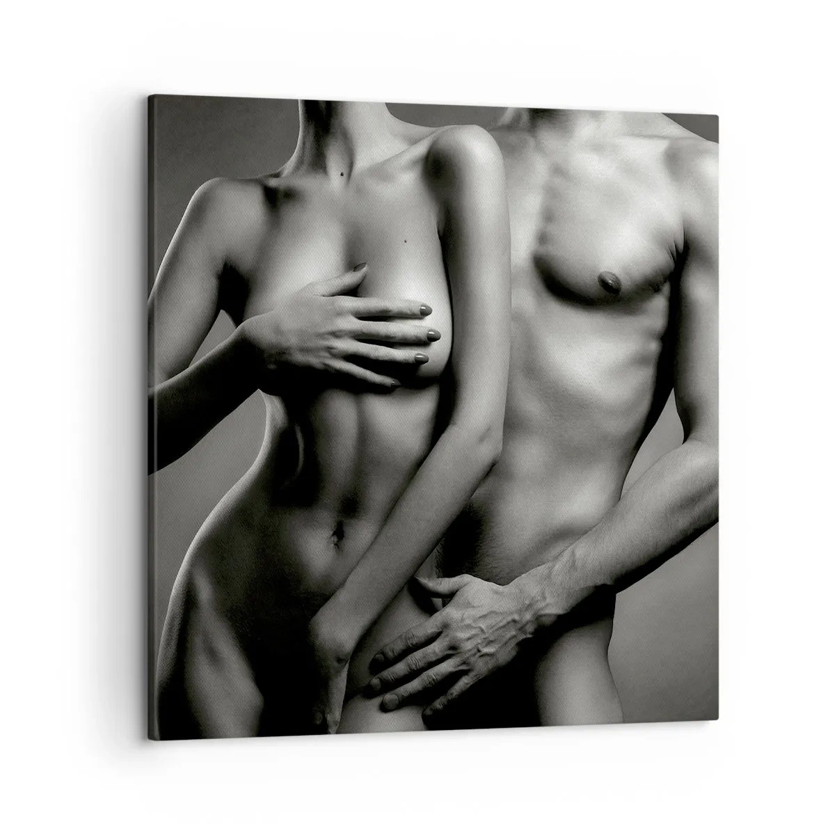 Cuadro sobre lienzo - Impresión de Imagen - Adán y Eva - 50x50 cm