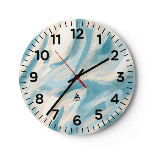 Reloj de pared - Reloj de vidrio - Brisas primaverales - 30x30 cm