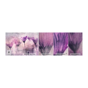 Muestra de fotomural Premium Sand - Sueño de flores - flores, Pedazo, Jardín - 100x30 cm