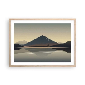 Póster en marco roble claro - Reflejo de espejo - 70x50 cm