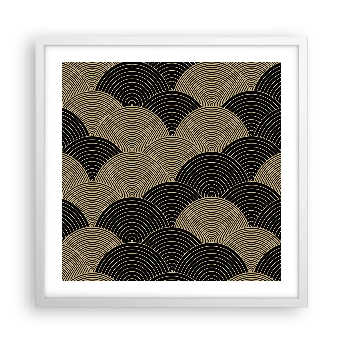 Póster en marco blanco - Multiplicación de la unidad - 50x50 cm