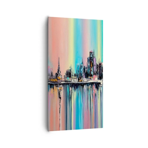 Cuadro sobre lienzo - Impresión de Imagen - Flota con la luz de la noche - 65x120 cm