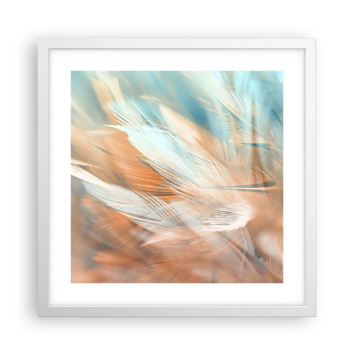 Póster en marco blanco - En la tierra de la suavidad - 40x40 cm