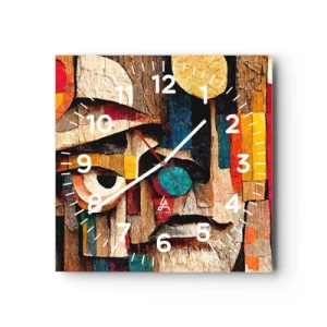 Reloj de pared - Reloj de vidrio - Te veo... - 30x30 cm