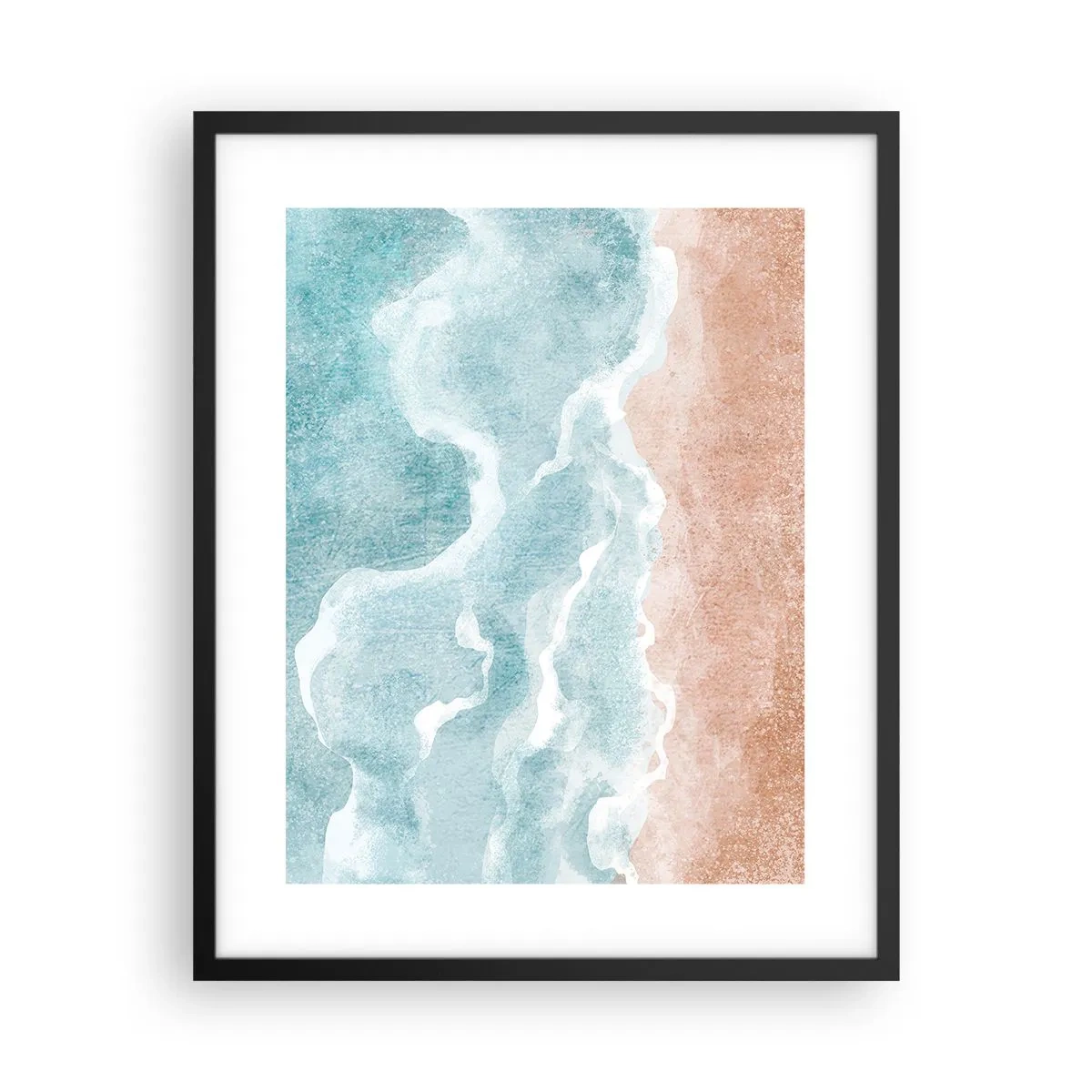 Póster en marco negro - Abstracción de nubes - 40x50 cm