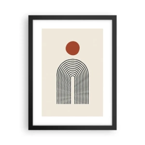 Póster en marco negro - Magnetismo de formas y colores - 30x40 cm