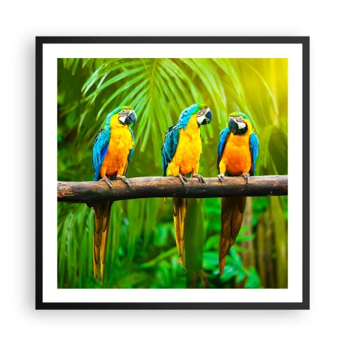 Póster en marco negro - ¿Y has oído que ella...? - 60x60 cm