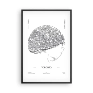 Póster en marco negro - Anatomía de Toronto - 61x91 cm
