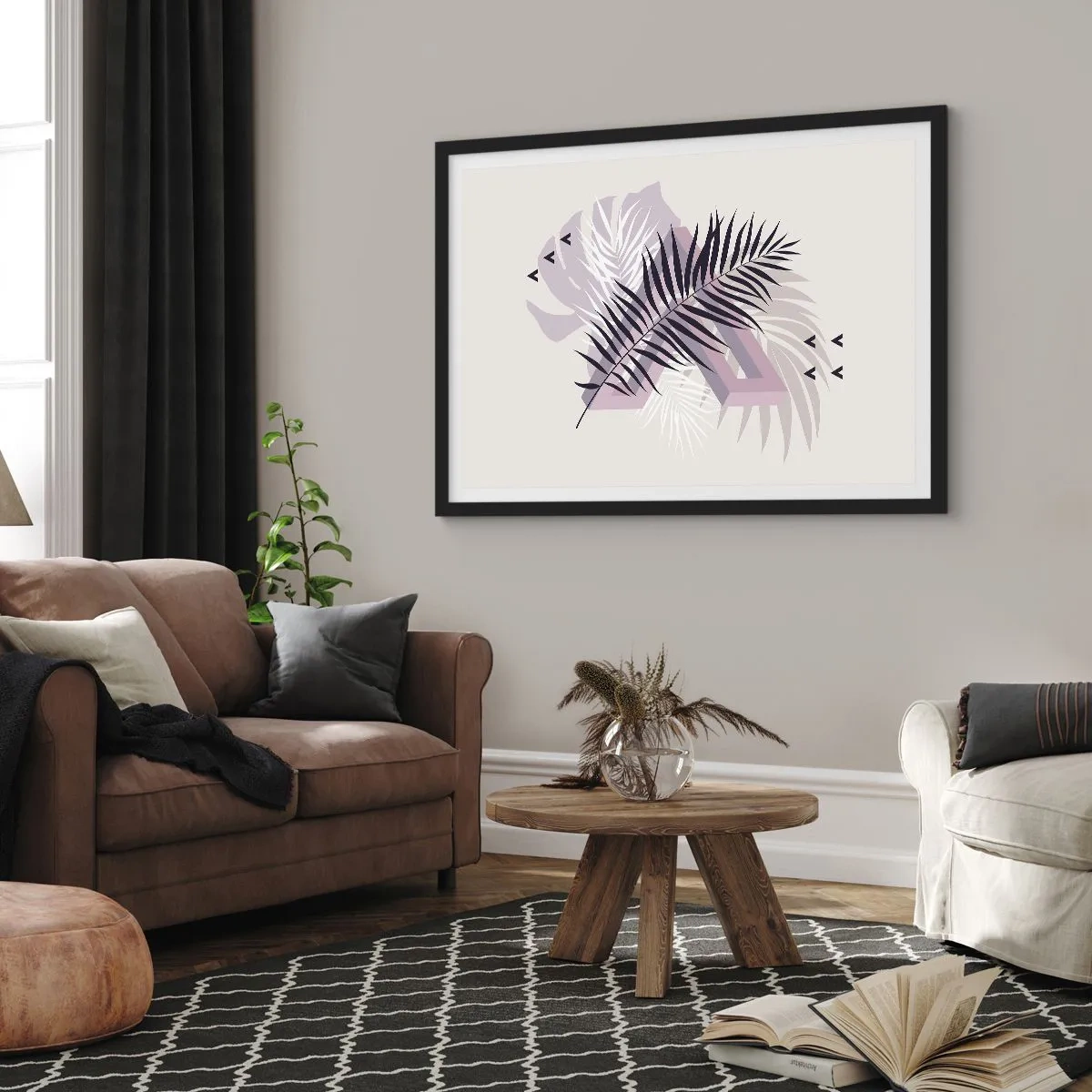 Póster en marco negro - La sombra de una sombra - 91x61 cm