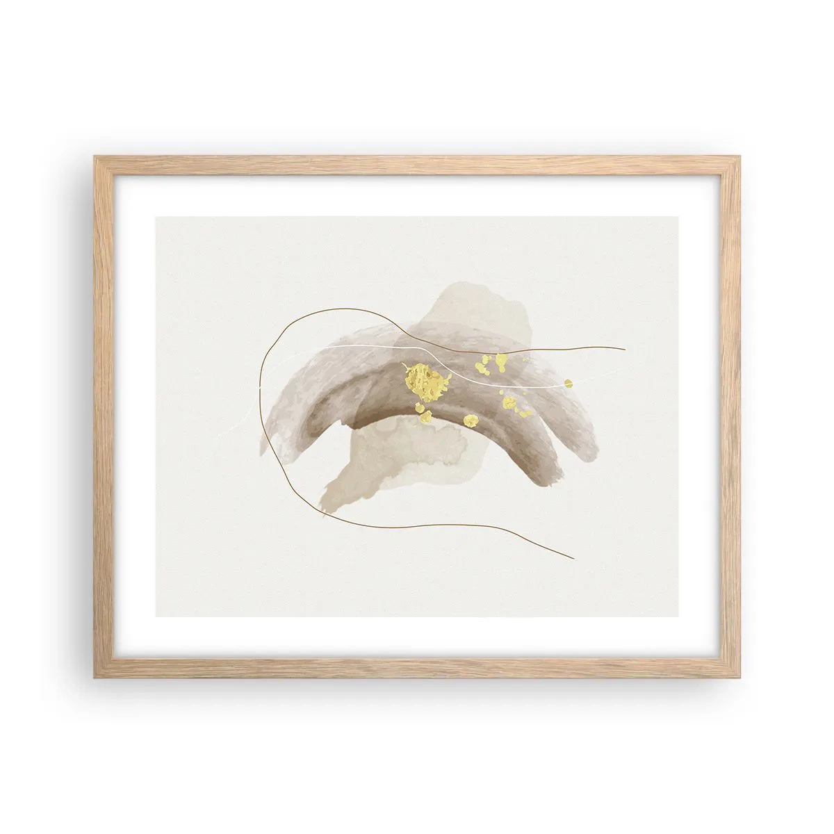 Póster en marco roble claro - Encontrado en el espacio - 50x40 cm