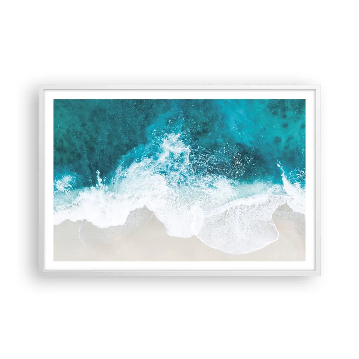 Póster en marco blanco - Una caricia natural - 91x61 cm