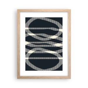 Póster en marco roble claro - Un intento de romper la oscuridad - 30x40 cm