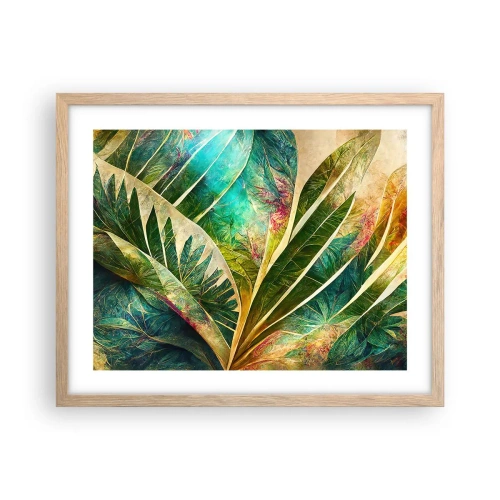 Póster en marco roble claro - Los colores del trópico - 50x40 cm