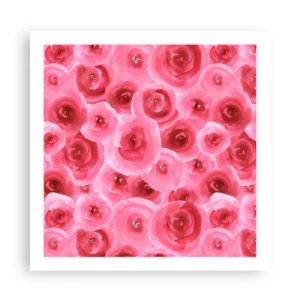 Póster - Rosas abajo y arriba - 60x60 cm