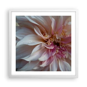Póster en marco blanco - Frescura floreciente - 50x50 cm