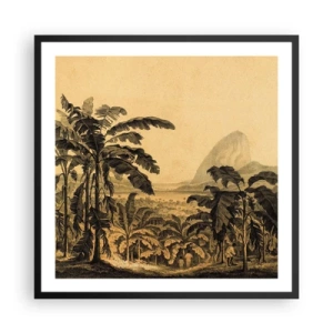 Póster en marco negro - En un ambiente colonial - 60x60 cm