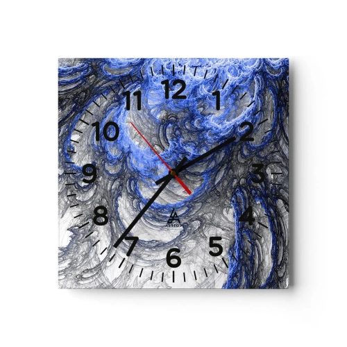 Reloj de pared - Reloj de vidrio - El nacimiento de una ola - 30x30 cm