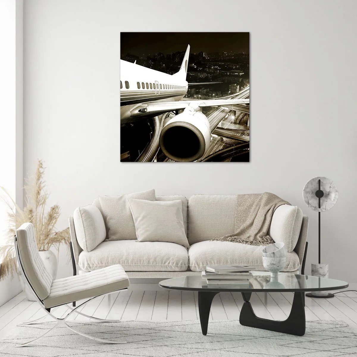 Cuadro sobre vidrio - Impresiones sobre Vidrio - Vuela hacia la noche - 70x70 cm