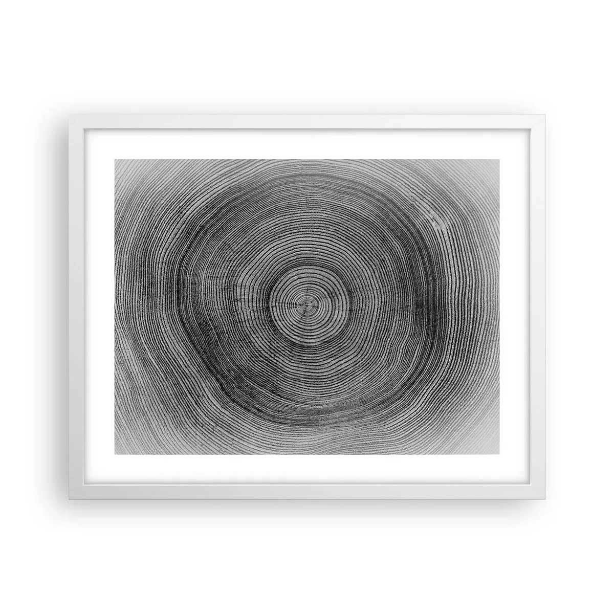 Póster en marco blanco - El paso del tiempo - 50x40 cm