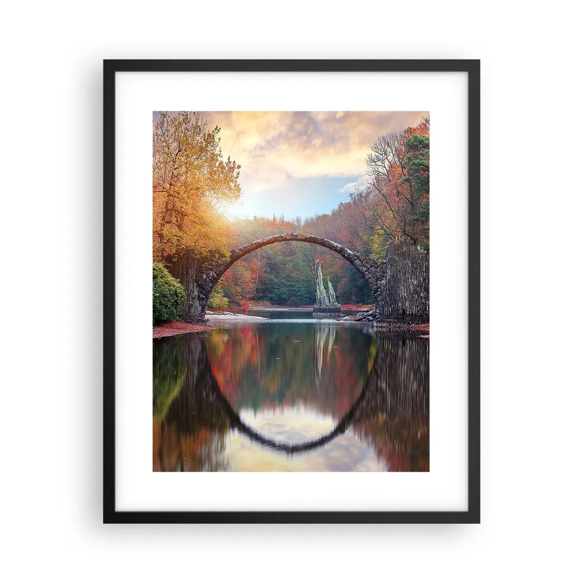 Póster en marco negro - Al otro lado del espejo - 40x50 cm