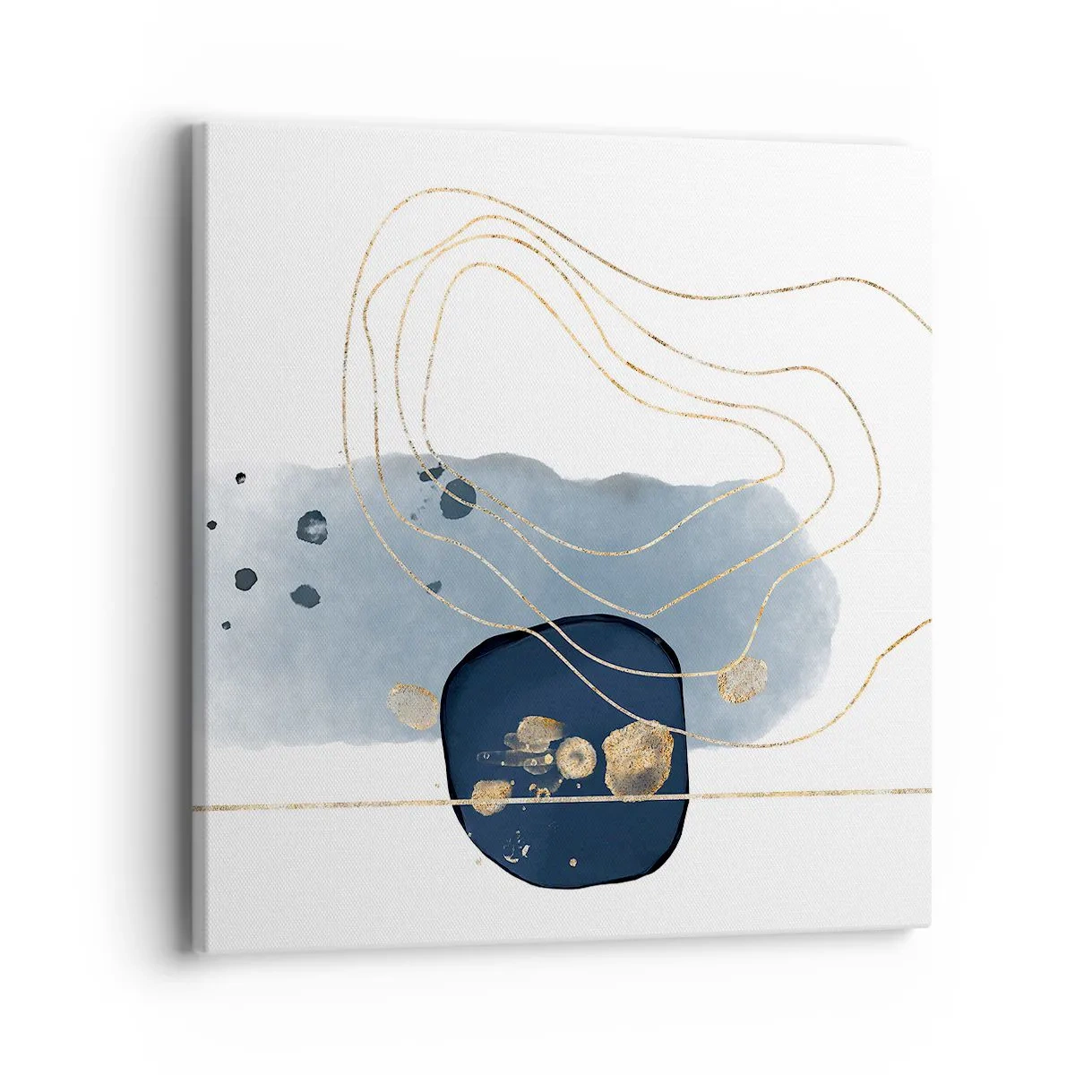 Cuadro sobre lienzo - Impresión de Imagen - Fantasía azul y oro - 40x40 cm