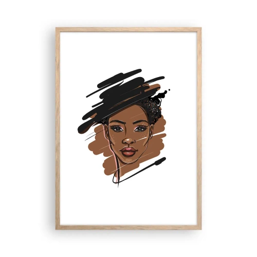 Póster en marco roble claro - Dulce como el chocolate - 50x70 cm