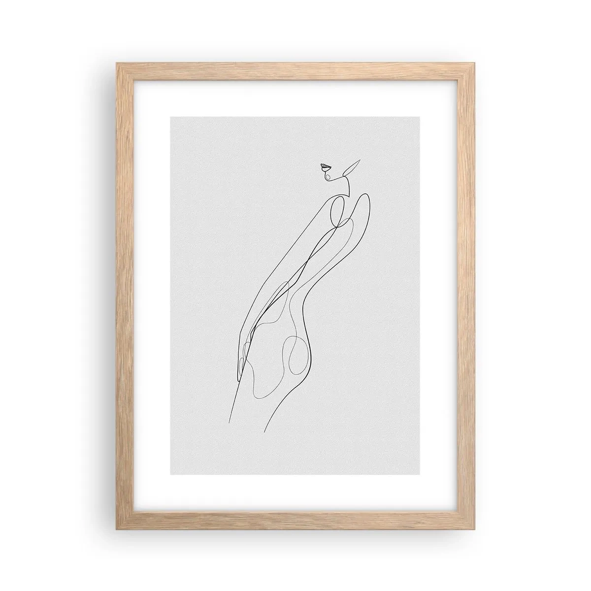 Póster en marco roble claro - Apenas una promesa - 30x40 cm