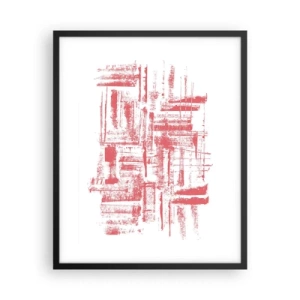 Póster en marco negro - Ciudad roja - 40x50 cm