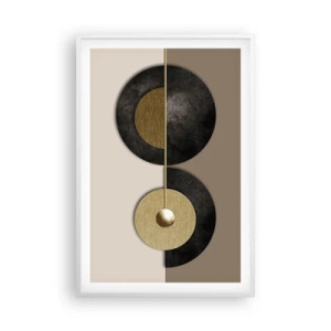 Póster en marco blanco - Variaciones en torno a un círculo - 61x91 cm