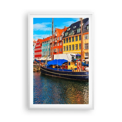 Póster en marco blanco - Muelle alegre - 61x91 cm