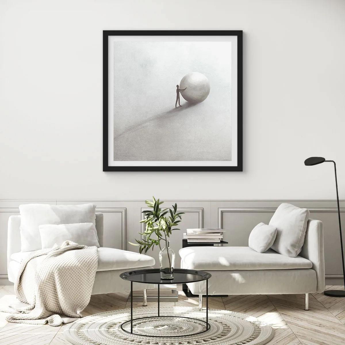 Póster en marco negro - El juego de la vida - 40x40 cm