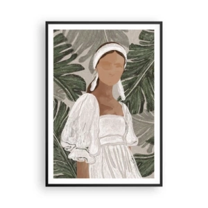 Póster en marco negro - Retrato exótico - 70x100 cm