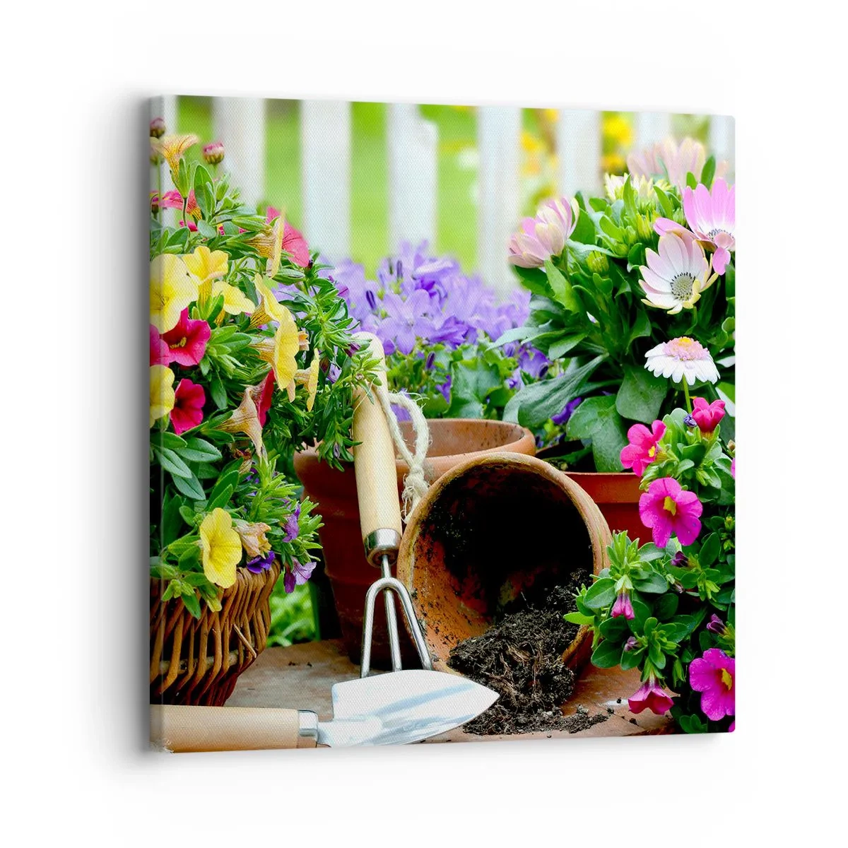 Cuadro sobre lienzo - Impresión de Imagen - El jardín de Sofía - 30x30 cm