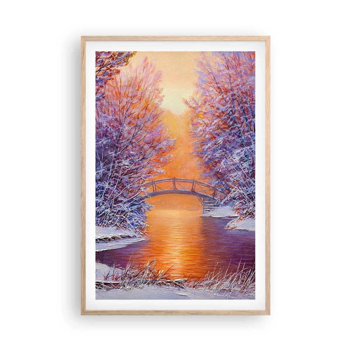 Póster en marco roble claro - Reunámonos aquí - 61x91 cm